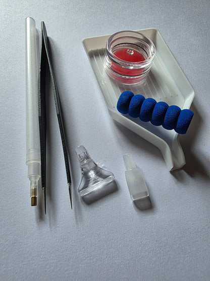 Diamond Art Painting Trays – Large & Small Kits with Tools, Wax, Pen & Tweezers - Silaba Crafts