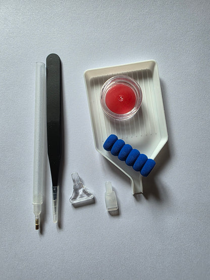 Diamond Art Painting Trays – Large & Small Kits with Tools, Wax, Pen & Tweezers - Silaba Crafts