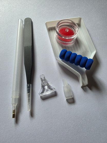 Diamond Art Painting Trays – Large & Small Kits with Tools, Wax, Pen & Tweezers - Silaba Crafts