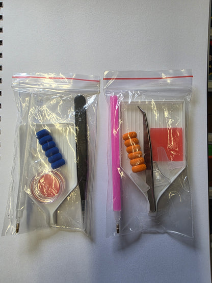 Diamond Art Painting Trays – Large & Small Kits with Tools, Wax, Pen & Tweezers - Silaba Crafts